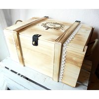 Große Erinnerungskiste Baby Personalisiert Mit Name/Erinnerungsbox Holz Deckel Babygeschenk Taufgeschenk Geburtsgeschenk von GERILYS