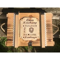 Erinnerungskiste Personalisiert Und Graviert Mit Geburtsdaten/Baby Erinnerungsbox Geburtsgeschenk Babygeschenk Taufgeschenk von GERILYS