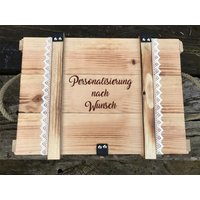 Kleine Erinnerungskiste Zur Geburt, Taufe, Hochzeit Mit Gravur Nach Wunsch/Erinnerungsbox Aufbewahrungsbox Holzkiste Box von GERILYS