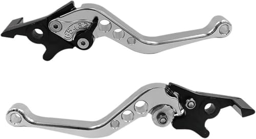 GERLJ Motorrad Kupplungshebel Motorradkupplung 2 für Stück Universal CNC-Legierung Motorradbremsgriff Einstellbare Größe(Silber) von GERLJ