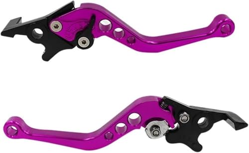GERLJ Motorrad Kupplungshebel Motorradkupplung 2 für Stück Universal CNC-Legierung Motorradbremsgriff Einstellbare Größe(Violett) von GERLJ