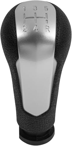 GERLJ Schaltknauf Für Chevrolet Spark 2011-2016 5 für Geschwindigkeit Hebel Stick Gamasche Boot Abdeckung(Silber) von GERLJ