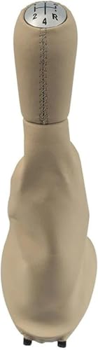 GERLJ Schaltknauf Für Clio 2 II für Megane 2 II für Kangoo Schaltknauf Gamasche Boot Abdeckung Fall(Beige Boot Cover Case) von GERLJ