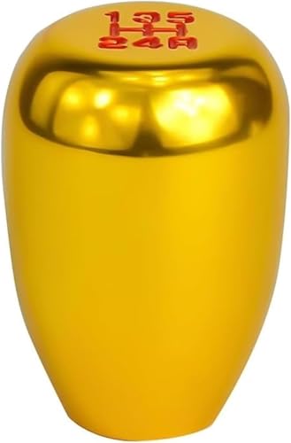 GERLJ Schaltknauf Universal-Schalthebel 5 für Geschwindigkeit Schaltknauf für mit 3 Adapter Änderung manuelle Kopf(Gold) von GERLJ