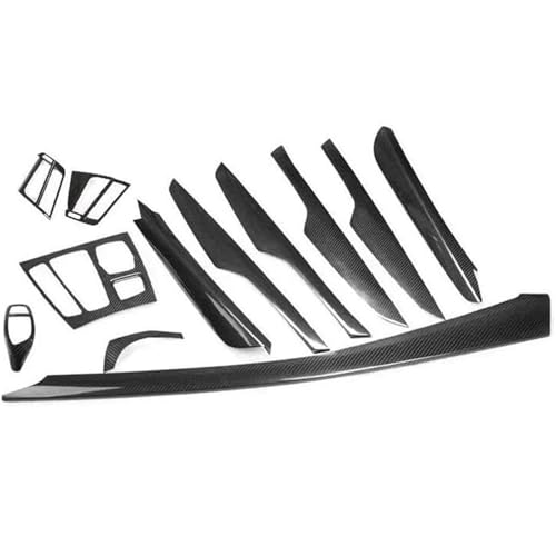 GERLJ Türinnengriffe Für BMW X5 X6 F15 F16 14-19 Carbon Fiber Center Console Panel Innere Tür Streifen Trim Schaltknauf(X5 12PCS) von GERLJ