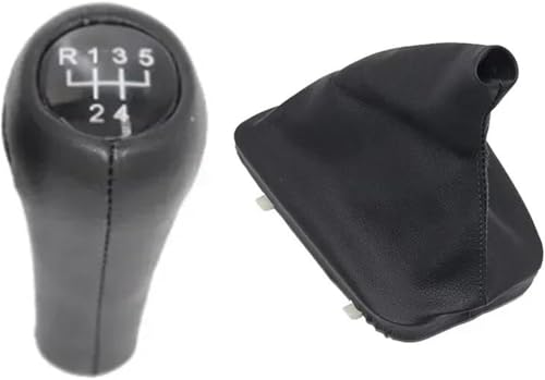Schaltknauf Für BMW 3er E46 für Chrom-Leder-Auto-Schaltknauf-Hebel Gaitor Boot Cover von GERLJ