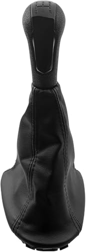 Schaltknauf Für Chevrolet Spark 2011-2016 5 für Geschwindigkeit Hebel Stick Gamasche Boot Abdeckung(Black Gearknob) von GERLJ