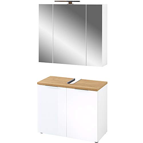 Germania 2-TLG. Badezimmer-Set 8312-513 GW-Pescara, inklusive WB-Unterschrank und Spiegelschrank, im Dekor Weiß/Navarra-Eiche-Nb. Germania 2-TLG. Badezimmer-Set 8312-513 GW-Pescara, inklusive WB-Unterschrank und Spiegelschrank, im Dekor Weiß/Navarra-Eiche-Nb. von GERMANIA DIE MÖBELMACHER