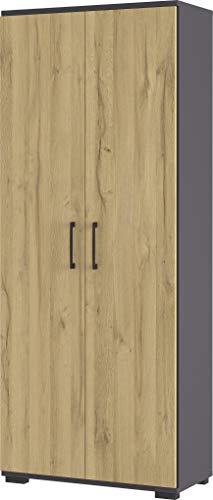 Germania Aktenschrank 4250-564 GW-Profi, in Graphit/Grandson-Eiche-Nb., mit Metallgriffen, 80 x 200 x 40 cm (BxHxT) von GERMANIA DIE MÖBELMACHER
