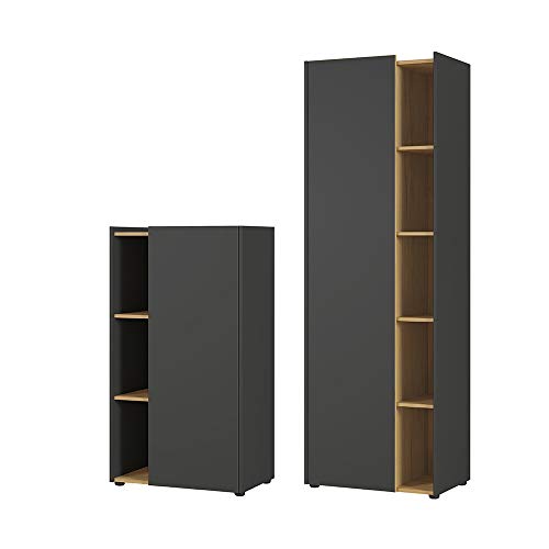 Germania Büro-Set 8599-549 GW-Austin, bestehend aus Zwei Aktenschränken, im Dekor Graphit/Navarra-Eiche-Nb. 139x188x42 cm Germania Büro-Set 8599-549 GW-Austin, bestehend aus Zwei Aktenschränken, im Dekor Graphit/Navarra-Eiche-Nb. 139x188x42 cm von GERMANIA DIE MÖBELMACHER