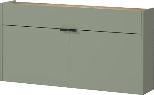 Germania Schuhschrank 1398-629 GW-Ameca, in Taupegrün/Eiche, geringe Tiefe, optimal für schmale Flure, 110 x 57 x 22 cm (BxHxT) von GERMANIA DIE MÖBELMACHER
