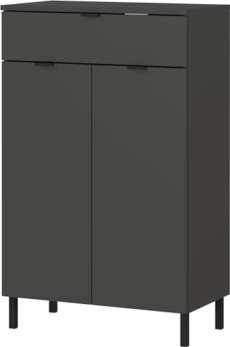 Germania Kommode 1981-547 GW-Arcena, in Graphit, mit Metallfüßen, 60 x 97 x 34 cm (BxHxT) von GERMANIA DIE MÖBELMACHER