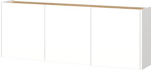 Germania Schuhschrank 1345-513 GW-Libbiano, in Weiß/Navarra-Eiche-Nb., mit geringer Tiefe, 138 x 52 x 25 cm (BxHxT) von GERMANIA DIE MÖBELMACHER