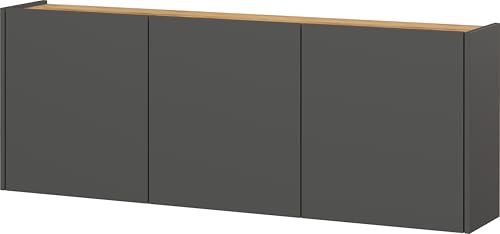 Germania Schuhschrank 1345-549 GW-Libbiano, in Graphit/Navarra-Eiche-Nb., mit geringer Tiefe, 138 x 52 x 25 cm (BxHxT) von GERMANIA DIE MÖBELMACHER