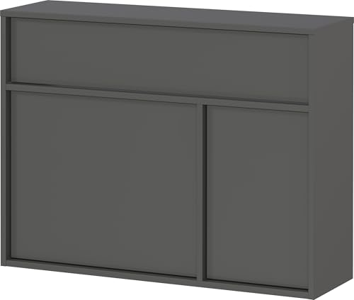 Germania Mehrzweckschrank 1571-547 GW-Ameca 2.0, in Graphit, mit Push-to-Open, 83 x 63 x 25 cm (BxHxT) von GERMANIA DIE MÖBELMACHER