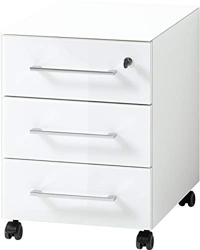 Germania Rollcontainer 4201-84 GW-Monteria, in Weiß, abschließbar, 40 x 55 x 50 cm (BxHxT) von GERMANIA DIE MÖBELMACHER