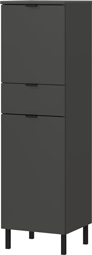 Germania Schrank 1982-547 GW-Arcena, in Graphit, mit Metallfüßen, 34 x 120 x 34 cm (BxHxT) von GERMANIA DIE MÖBELMACHER
