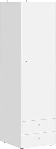 GERMANIA DIE MÖBELMACHER Schrank 2408-84 Monteo, Weiß, Kleiderstange aus Metall, 196 x 61 x 55 cm (BxHxT) von GERMANIA DIE MÖBELMACHER