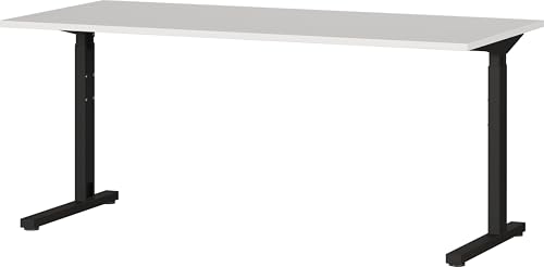 Germania Schreibtisch 4252-581 GW-Profi, in Lichtgrau/Schwarz, me. höheneinstellbar, 160 x 80 x 80 cm (BxHxT) von GERMANIA DIE MÖBELMACHER