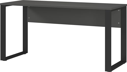Germania Schreibtisch 5008-613 GW-Adrano, in Graphit/Schwarz, mit Metallkufen, 150 x 74 x 60 cm (BxHxT) von GERMANIA DIE MÖBELMACHER