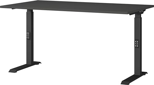 Germania Schreibtisch 7904-547, in Graphit, me. höheneinst., 140 x 91 x 80 cm (BxHxT) von GERMANIA DIE MÖBELMACHER