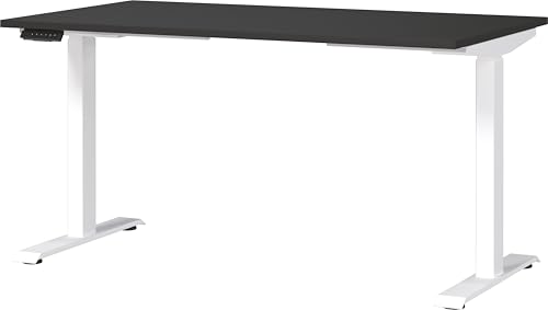 Germania Schreibtisch 7905-569, in Graphit/Weiß, EL. höhenverstellb., 140 x 120 x 80 cm (BxHxT) von GERMANIA DIE MÖBELMACHER