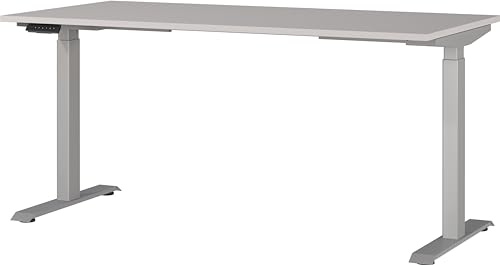 Germania Schreibtisch 7908-643, in Kaschmir/Silber, EL. höhenverstellb., 160 x 120 x 80 cm (BxHxT) von GERMANIA DIE MÖBELMACHER