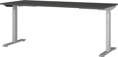 Germania Schreibtisch 7909-640, in Graphit/Silber, EL. höhenverstellb., 180 x 120 x 80 cm (BxHxT) von GERMANIA DIE MÖBELMACHER