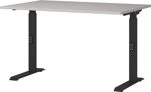 Germania Schreibtisch 7910-630, in Kaschmir/Schwarz, me. höheneinst., 120 x 91 x 80 cm (BxHxT) von GERMANIA DIE MÖBELMACHER