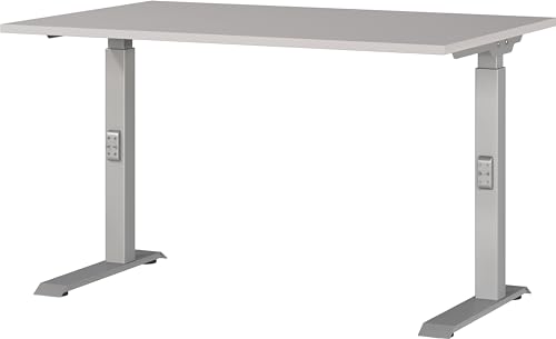 Germania Schreibtisch 7910-643, in Kaschmir/Silber, me. höheneinst., 120 x 91 x 80 cm (BxHxT) von GERMANIA DIE MÖBELMACHER
