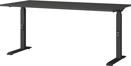 Germania Schreibtisch 7911-547, in Graphit, me. höheneinst., 160 x 91 x 80 cm (BxHxT) von GERMANIA DIE MÖBELMACHER