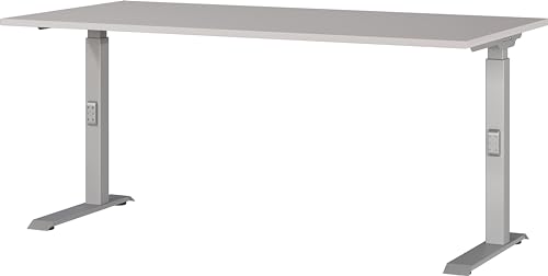 Germania Schreibtisch 7911-643, in Kaschmir/Silber, me. höheneinst., 160 x 91 x 80 cm (BxHxT) von GERMANIA DIE MÖBELMACHER