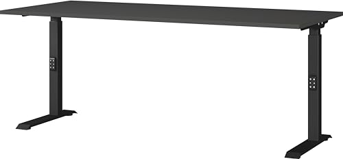 Germania Schreibtisch 7912-547, in Graphit, me. höheneinst., 180 x 91 x 80 cm (BxHxT) von GERMANIA DIE MÖBELMACHER
