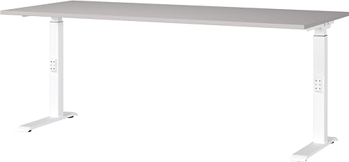 Germania Schreibtisch 7912-617, in Kaschmir/Weiß, me. höheneinst., 180 x 91 x 80 cm (BxHxT) von GERMANIA DIE MÖBELMACHER