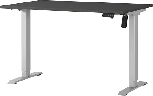 Germania Schreibtisch 8022-640, in Graphit/Silber, elektr. höhenverstellbar, 120 x 119 x 80 cm (BxHxT) von GERMANIA DIE MÖBELMACHER