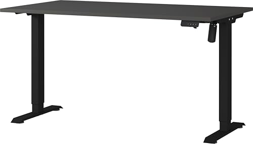 Germania Schreibtisch 8023-547, in Graphit, elektr. höhenverstellbar, 140 x 119 x 80 cm (BxHxT) von GERMANIA DIE MÖBELMACHER