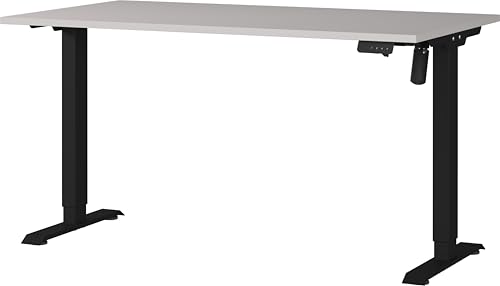Germania Schreibtisch 8023-630, Kaschmir/Schwarz, elektr. höhenverstellbar, 140 x 119 x 80 cm (BxHxT) von GERMANIA DIE MÖBELMACHER