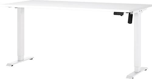 Germania Schreibtisch 8024-84, in Weiß, elektr. höhenverstellbar, 160 x 119 x 80 cm (BxHxT) von GERMANIA DIE MÖBELMACHER