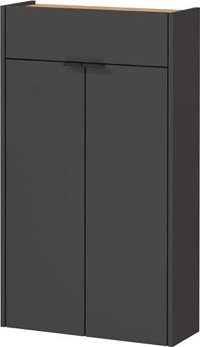 Germania Schuhschrank 1397-549 GW-Ameca, in Graphit/Eiche, geringe Tiefe, optimal für schmale Flure, 56 x 97 x 22 cm (BxHxT) von GERMANIA DIE MÖBELMACHER