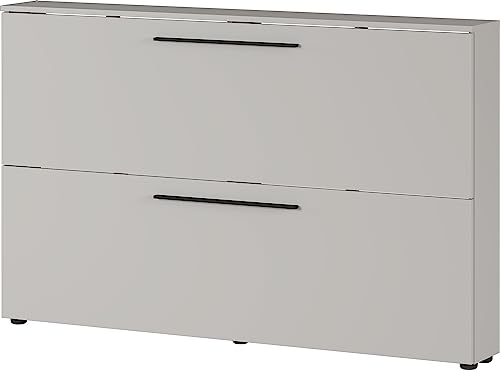 Germania Schuhschrank 2576-572 GW-Utah, in Kaschmir, mit Platz für 12 Paar Schuhe, geringe Tiefe, ideal für schmale Flure, 140 x 85 x 19 cm (BxHxT) von GERMANIA DIE MÖBELMACHER