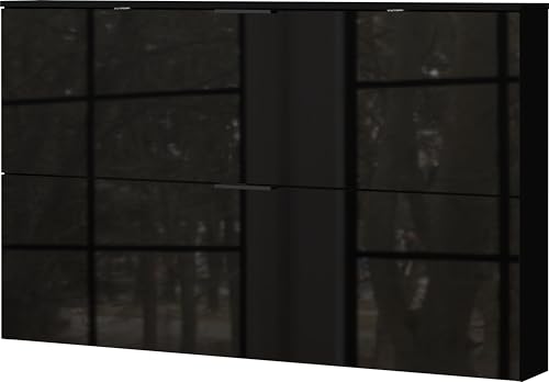 Germania Schuhschrank GW-Valega 2620-83, in Schwarz, mit Glasfronten, 140 x 85 x 19 cm Germania Schuhschrank GW-Valega 2620-83, in Schwarz, mit Glasfronten, 140 x 85 x 19 cm von GERMANIA DIE MÖBELMACHER