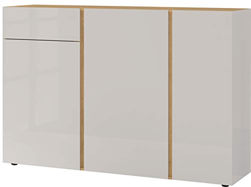 Germania Sideboard 2529-575 GW-Mesa, in Navarra-Eiche-Nb./Kaschmir, grifflose Optik, 152 x 103 x 43 cm (BxHxT) von GERMANIA DIE MÖBELMACHER