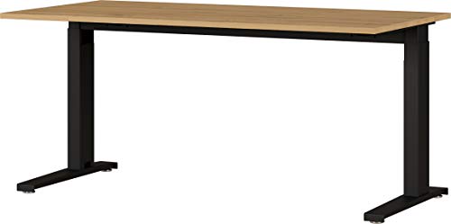 Mechanisch höheneinstellbarer Schreibtisch Arlington, für ergonomisches Arbeiten, ideal für Home Office, Rechteckig in Eiche, 160 x 88 x 80 cm (BxHxT) von GERMANIA DIE MÖBELMACHER