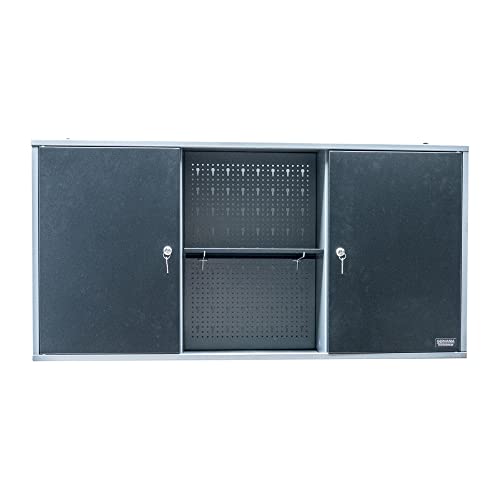 Germania Werkzeug-Wandschrank Premium - doppeltürig aus Metall – 120 x 60 x 20 cm – höhenverstellbare Regalböden – Lochwand, Werkzeugwand, Werkstattschrank - hängend - abschließbar von GERMANIA Qualitätswerkzeuge