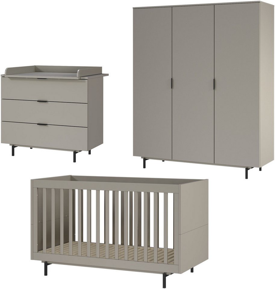 GERMANIA Babymöbel-Set Tomino, (Set, 4-tlg), modernes Design, mitwachsendes Komplett-Set mit großem Schrank von GERMANIA