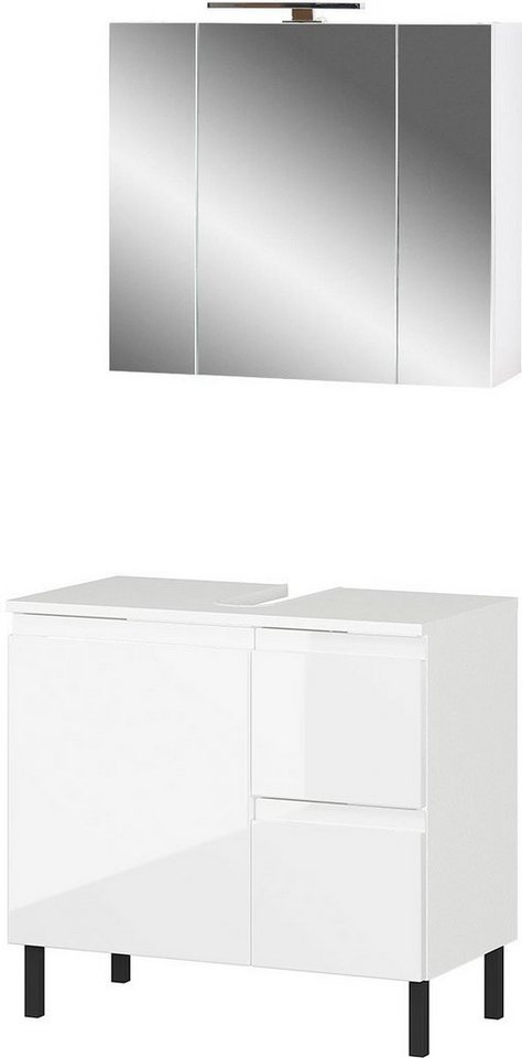 GERMANIA Badmöbel-Set Scantic, (2-St), bestehend aus Waschbeckenunterschrank und Spiegel von GERMANIA
