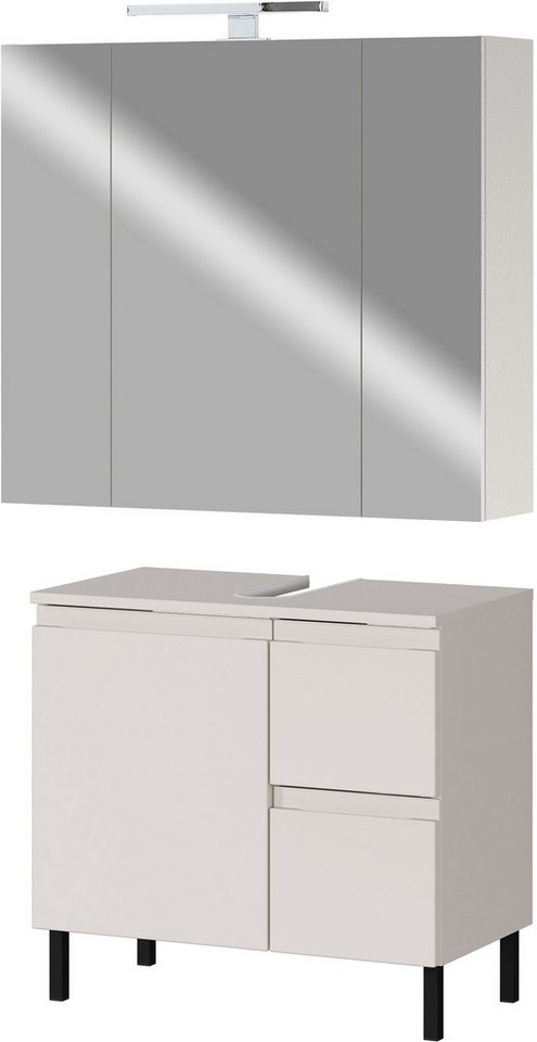 GERMANIA Badmöbel-Set Scantic, (2-St), mehrteiliges Set mit kleinem Waschbeckenunterschrank von GERMANIA