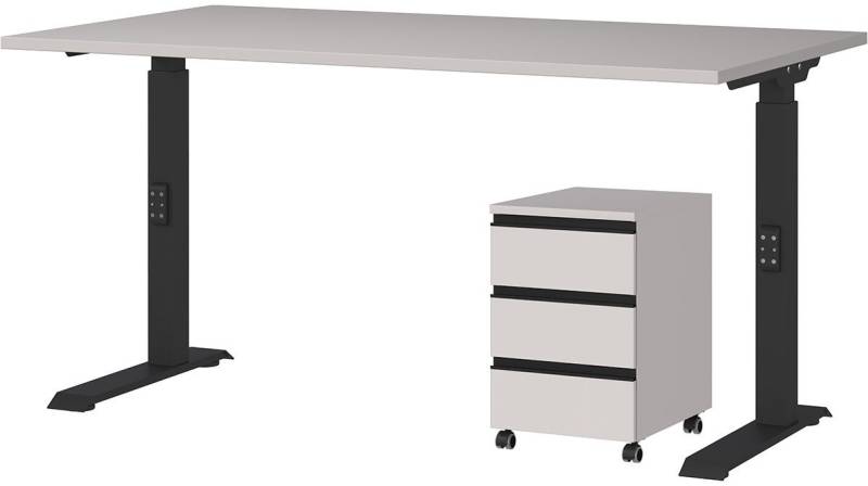 GERMANIA Büromöbel-Set Lemont, (2-tlg), Set bestehend aus höhenverstellbarem Schreibtisch und Rollcontainer von GERMANIA