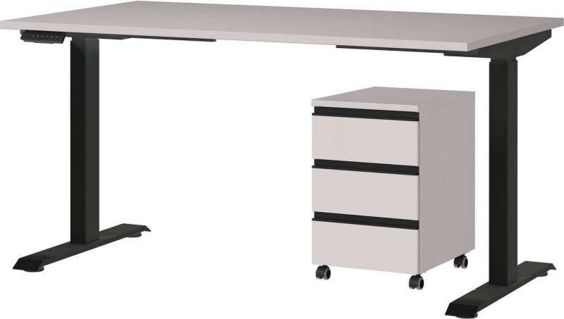 GERMANIA Büromöbel-Set Lemont, (2-tlg), Set bestehend aus höhenverstellbarem Schreibtisch und Rollcontainer von GERMANIA