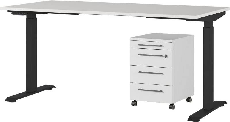GERMANIA Büromöbel-Set Agenda, (2-tlg., 2-tlg), Set bestehend aus höhenverstellbarem Schreibtisch und Rollcontainer von GERMANIA